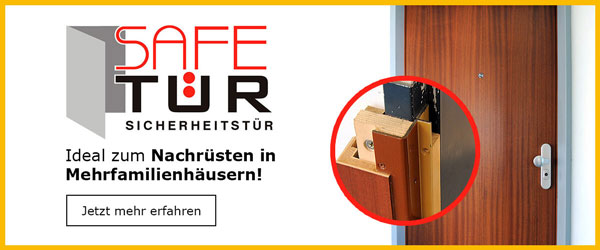 Safe Tür - Ideal zum Nachrüsten in Mehrfamilienhäusern